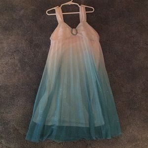 Blue and white ombré dress